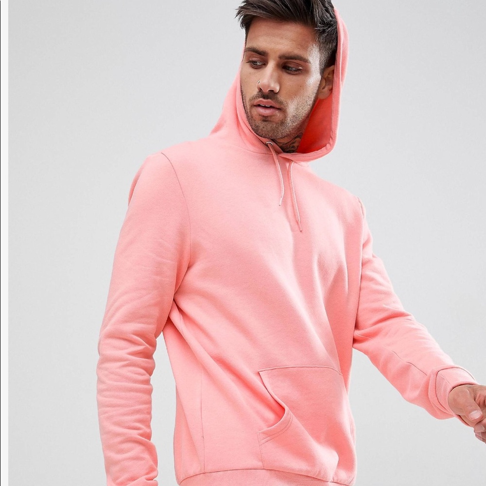 MEN M PINK HOODIE